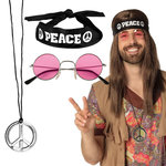Boland Set accessoires Peace (bandeau, lunettes et collier)