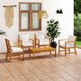 Voir la diapositive 1 : VIDAXL Salon de jardin 5 pcs avec coussin Bois d'acacia solide