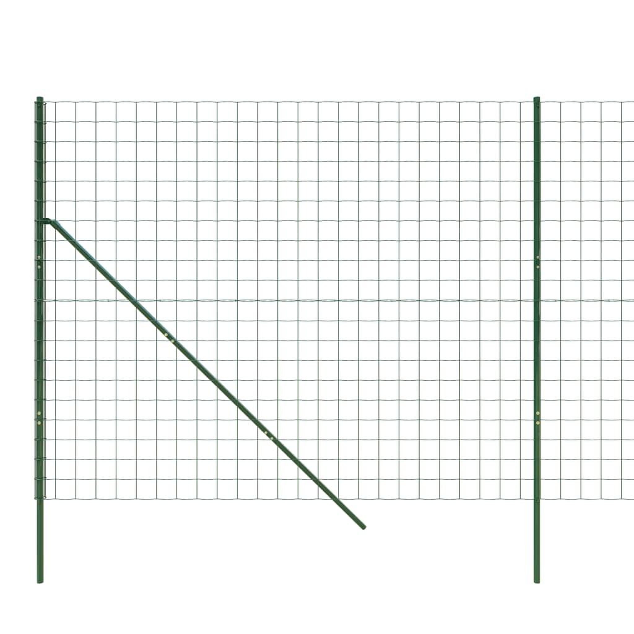 Voir la diapositive 4 : VIDAXL Cloture en treillis metallique vert 1,8x25 m acier galvanise