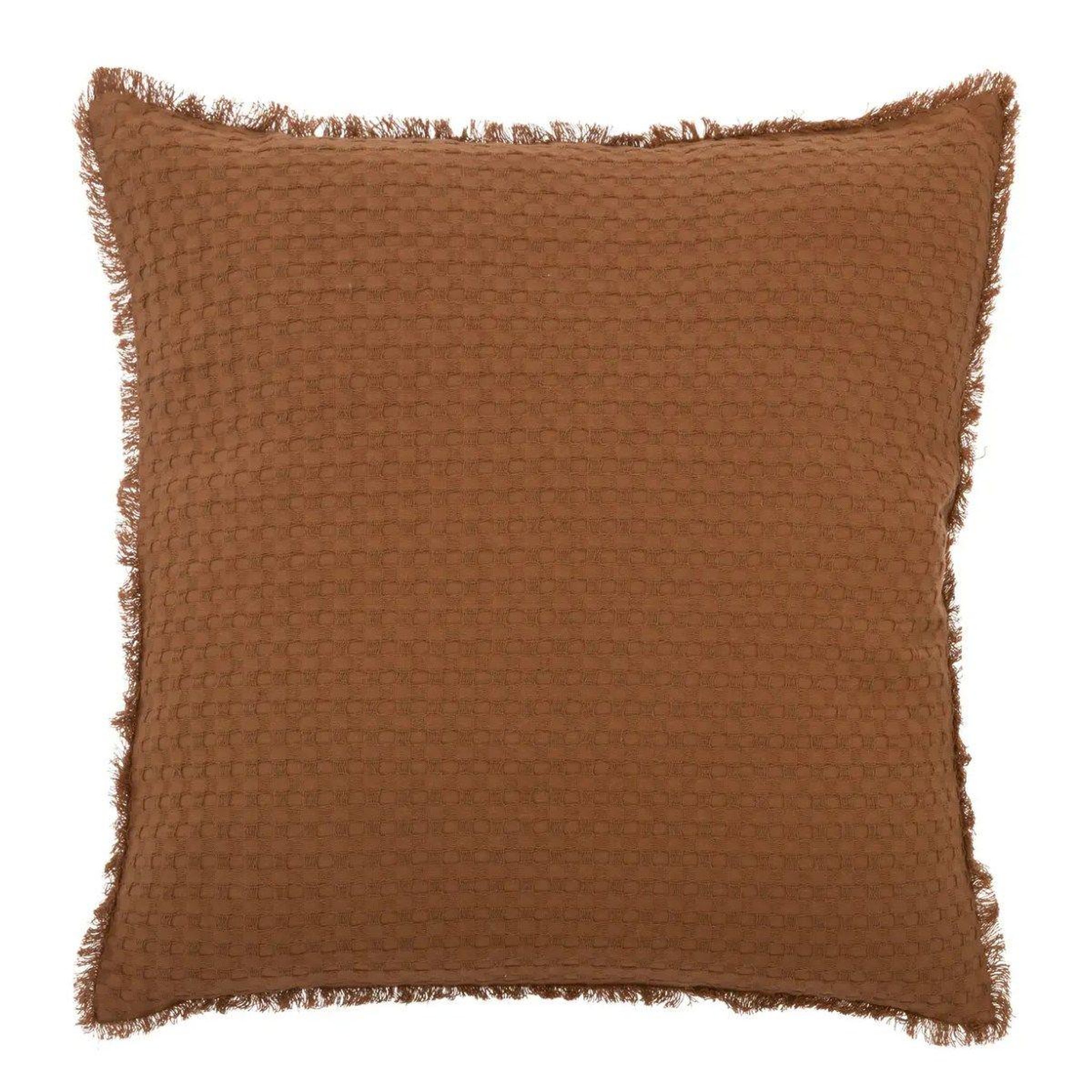 ATMOSPHERA Coussin nid d'abeille  widdy  45x45cm terracotta