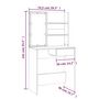 Voir la diapositive 6 : VIDAXL Coiffeuse avec LED Sonoma gris 74,5x40x141 cm