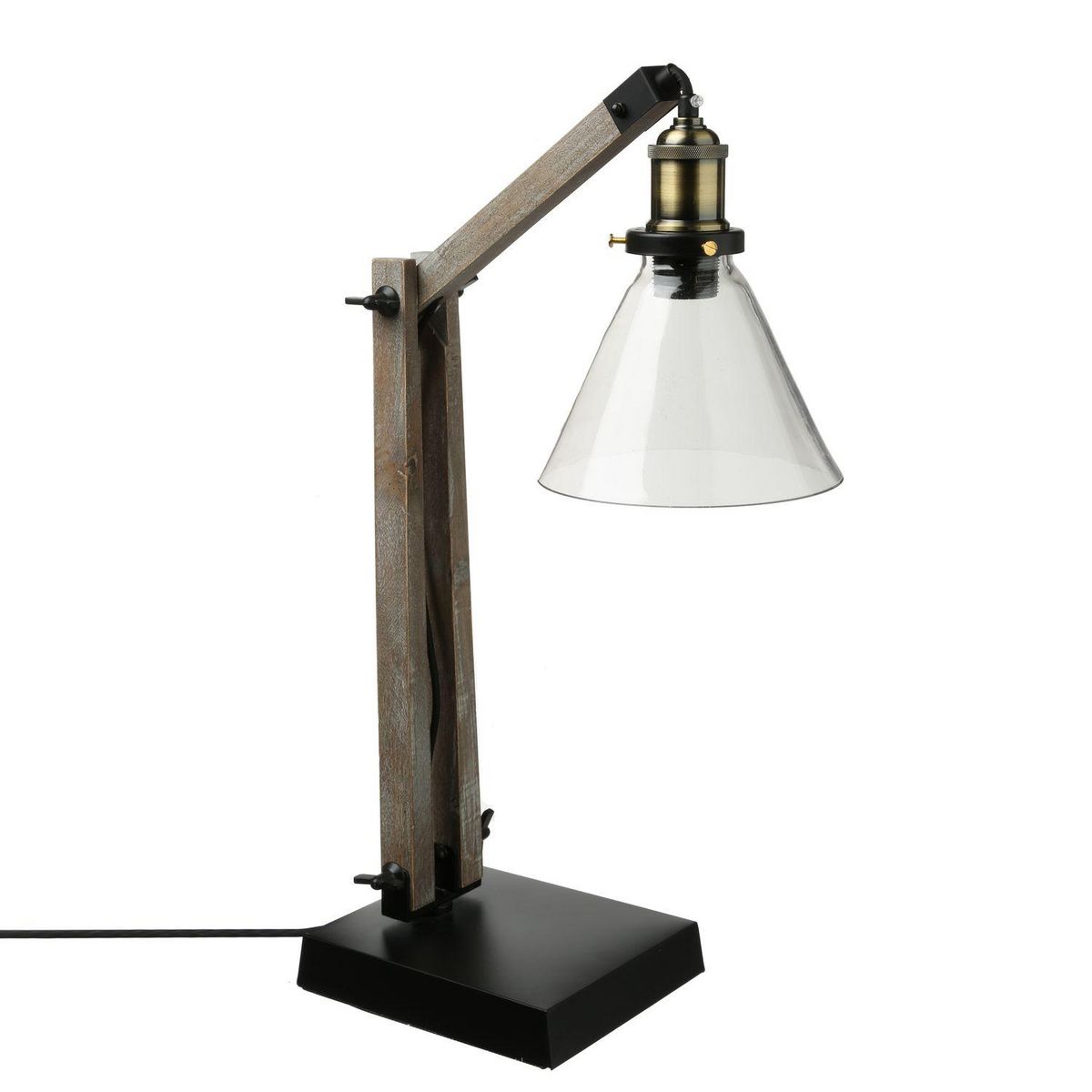 ATMOSPHERA Lampe à poser rétro Alak - H. 59 cm - Noir