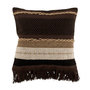 Voir la diapositive 1 : Paris Prix Coussin Déco à Franges  Ethnique  45cm Marron