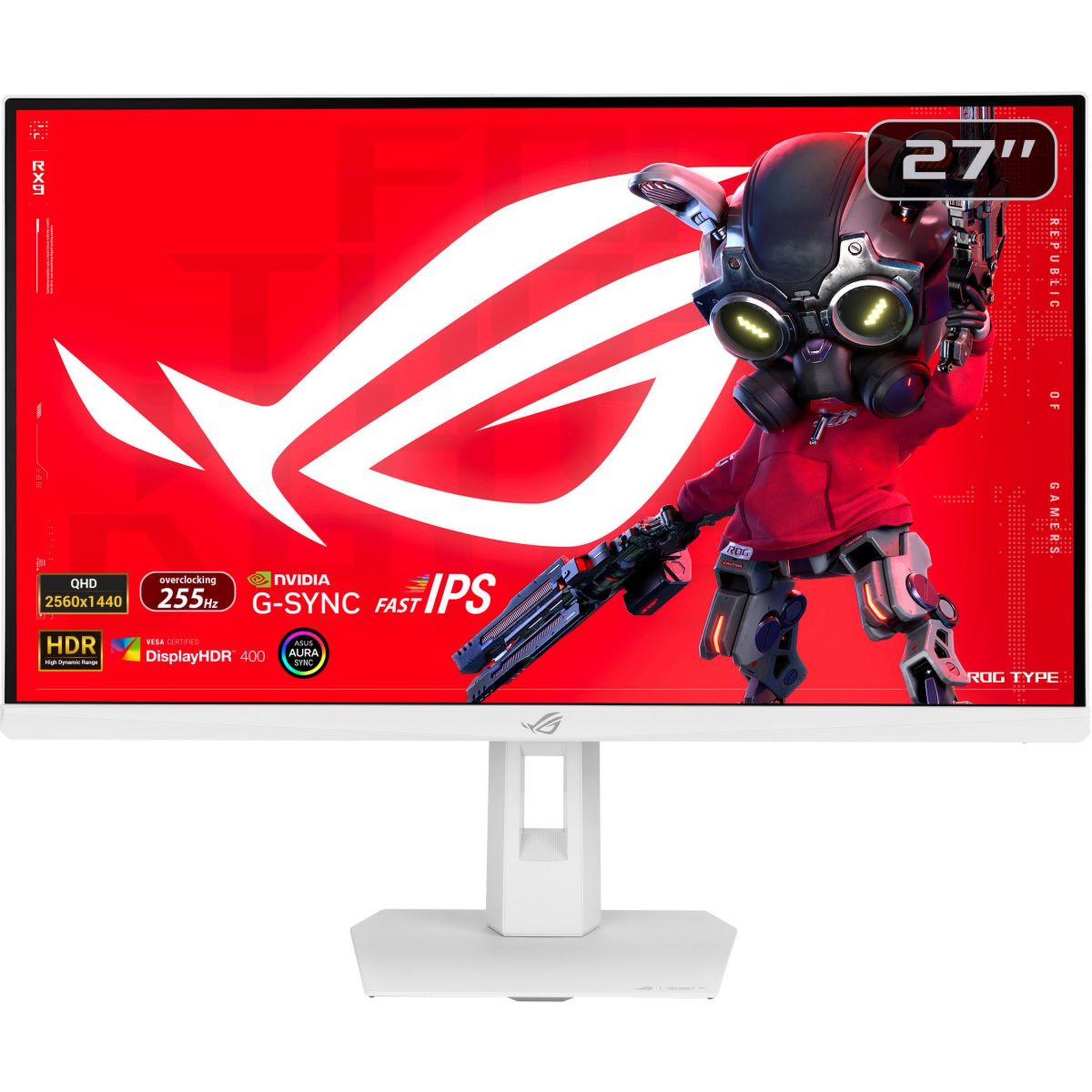 ASUS Ecran pc gamer xg27acmes w rog 27  qhd 250hz ips hdr 400
