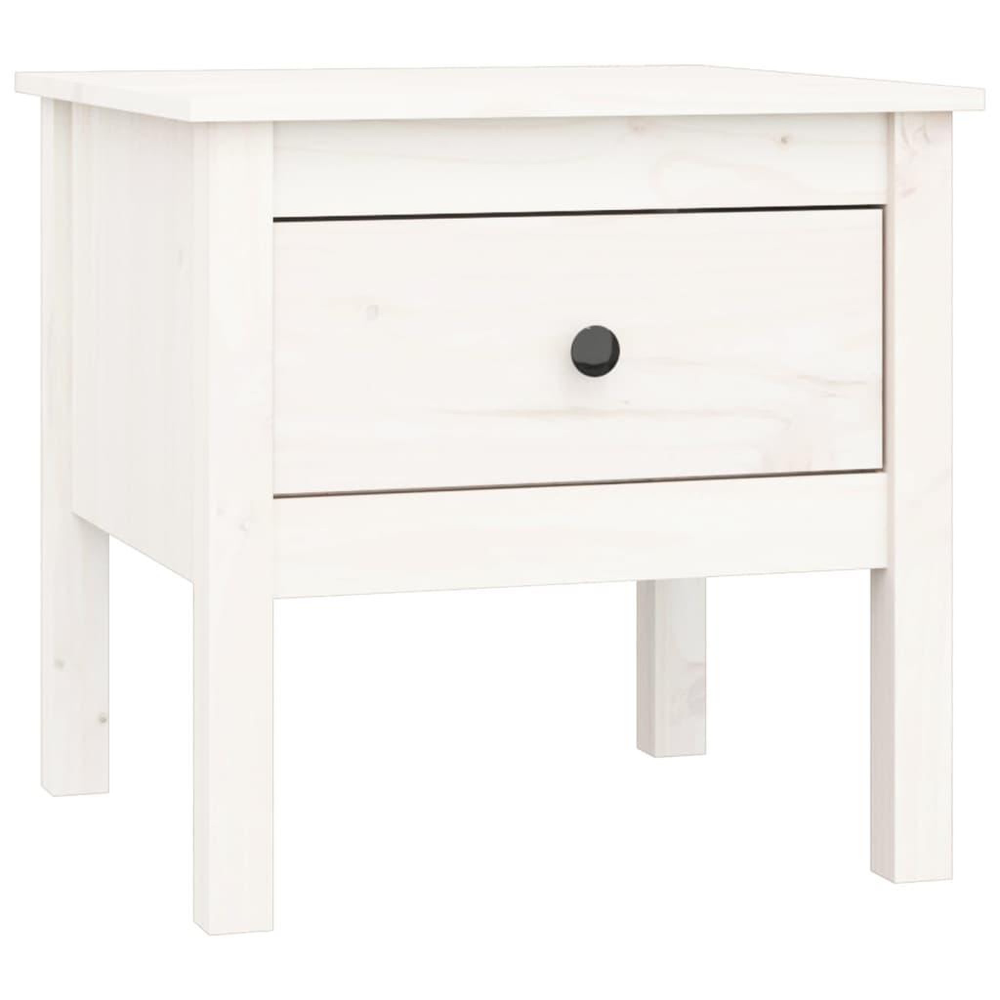Voir la diapositive 3 : VIDAXL Tables d'appoint 2 pcs Blanc 50x50x49 cm Bois massif de pin