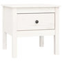 Voir la diapositive 3 : VIDAXL Tables d'appoint 2 pcs Blanc 50x50x49 cm Bois massif de pin