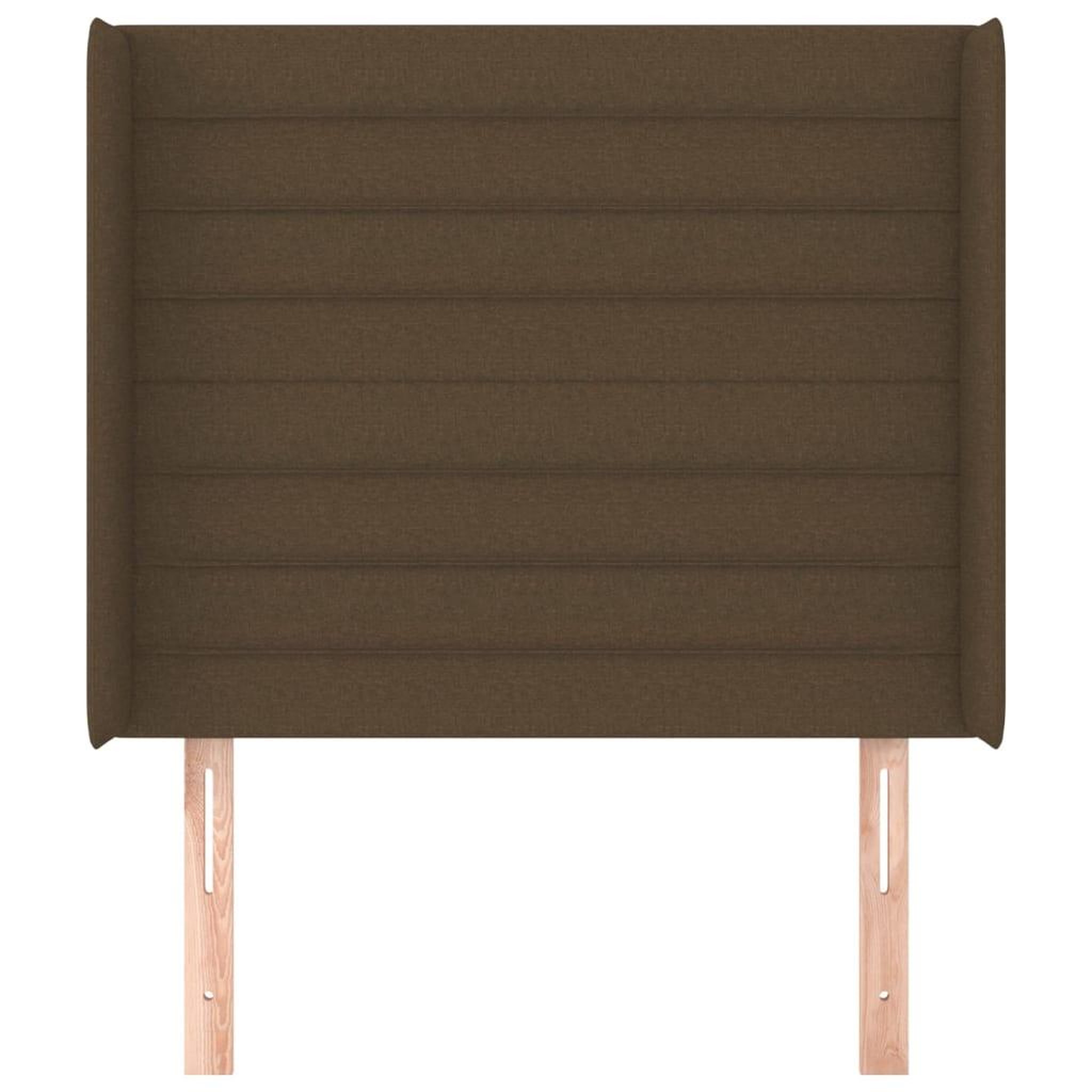 Voir la diapositive 3 : VIDAXL Tete de lit avec oreilles Marron fonce 103x16x118/128 cm Tissu