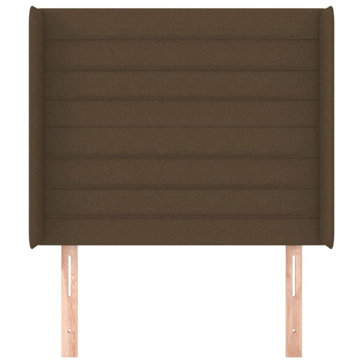 VIDAXL Tete de lit avec oreilles Marron fonce 103x16x118/128 cm Tissu