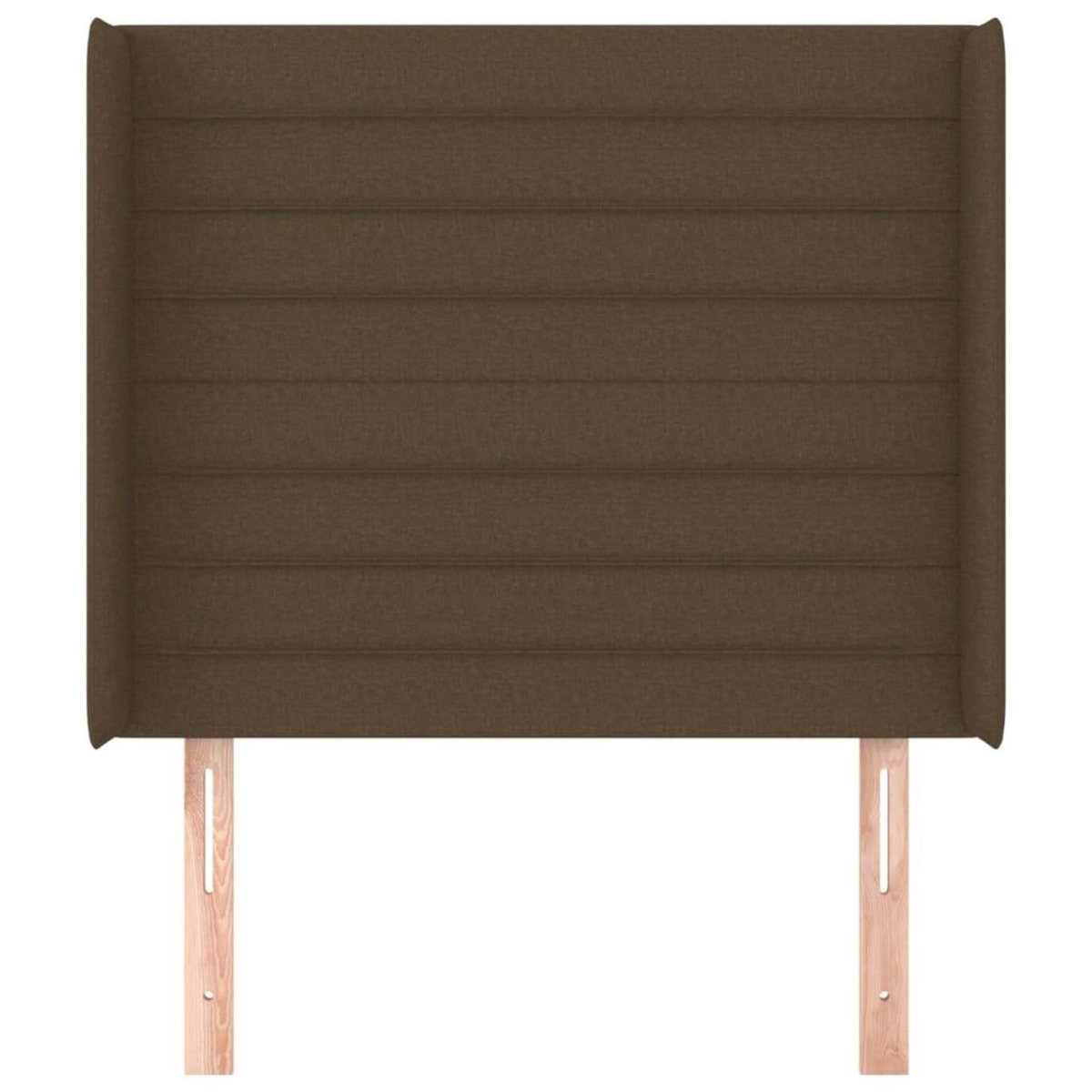 VIDAXL Tete de lit avec oreilles Marron fonce 103x16x118/128 cm Tissu