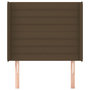 Voir la diapositive 3 : VIDAXL Tete de lit avec oreilles Marron fonce 103x16x118/128 cm Tissu