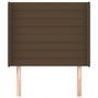 Voir la diapositive 3 : VIDAXL Tete de lit avec oreilles Marron fonce 103x16x118/128 cm Tissu