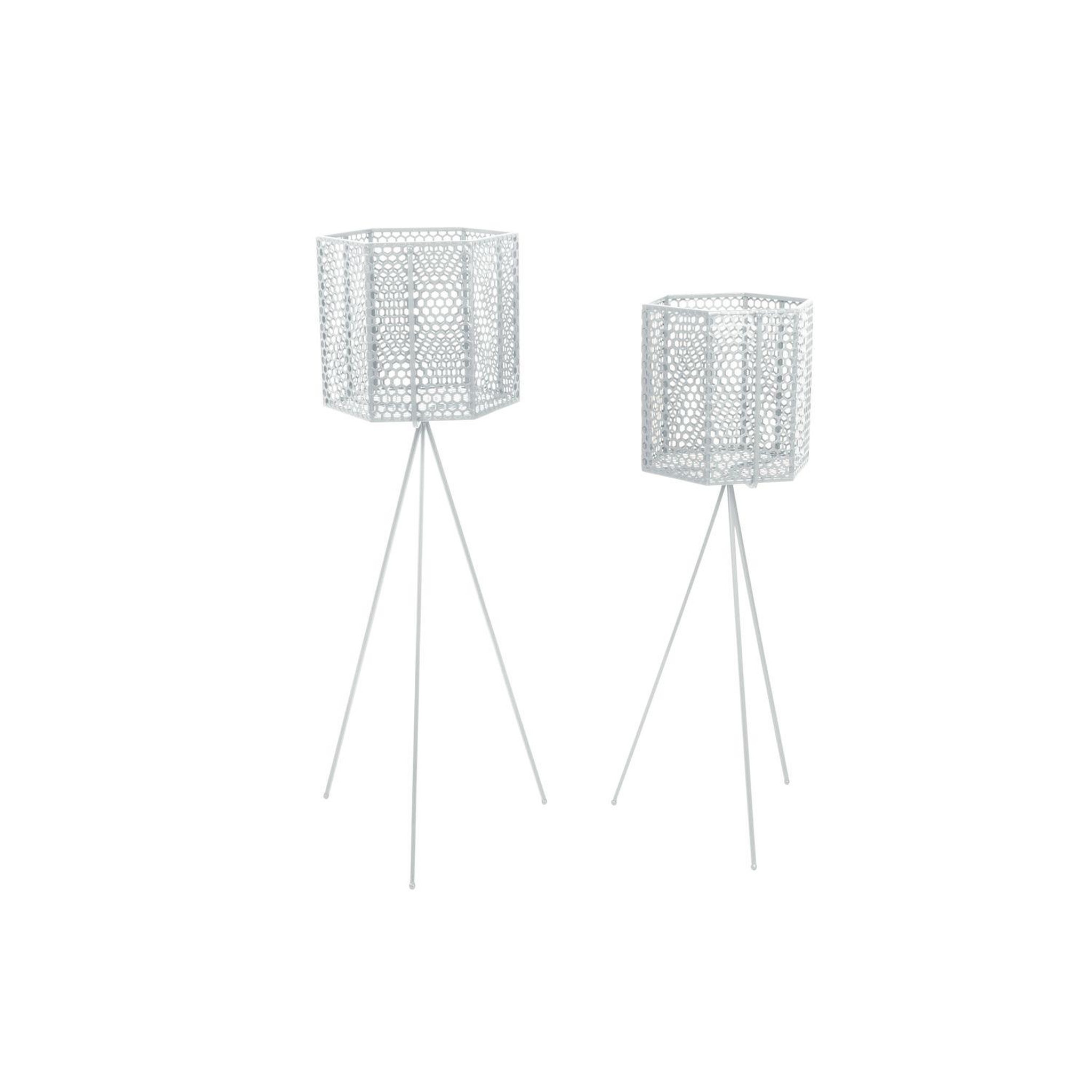 PRESENT TIME 2 Cache-pots sur pieds en métal Mesh
