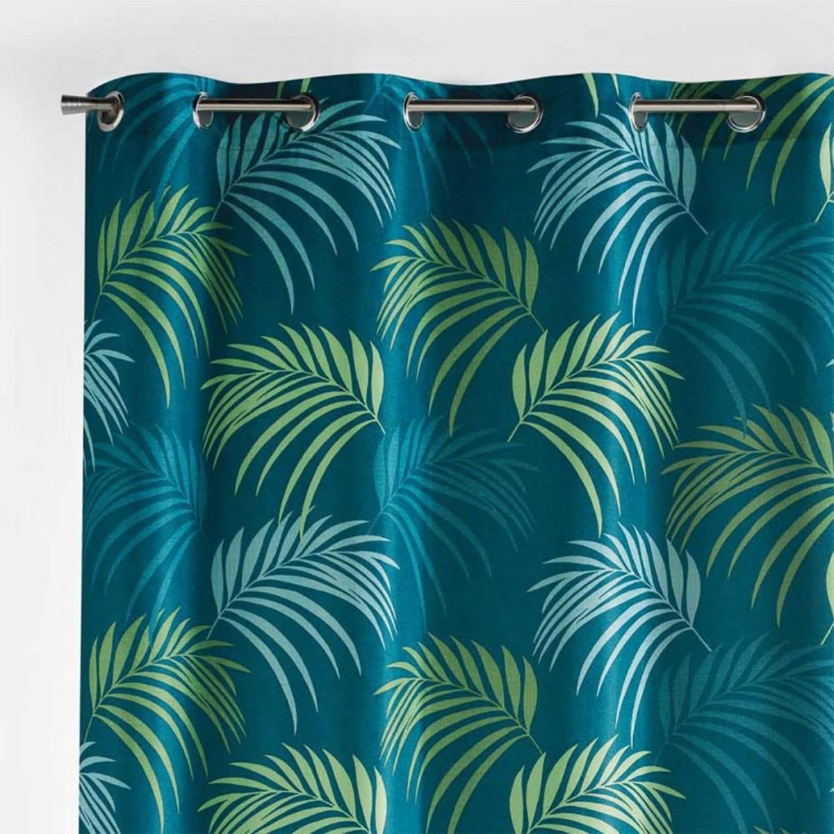 Douceur d'Intérieur Rideau à œillets 140x260 Blue vegetal bleu