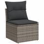 Voir la diapositive 4 : VIDAXL Salon de jardin avec coussins 7 pcs gris resine tressee