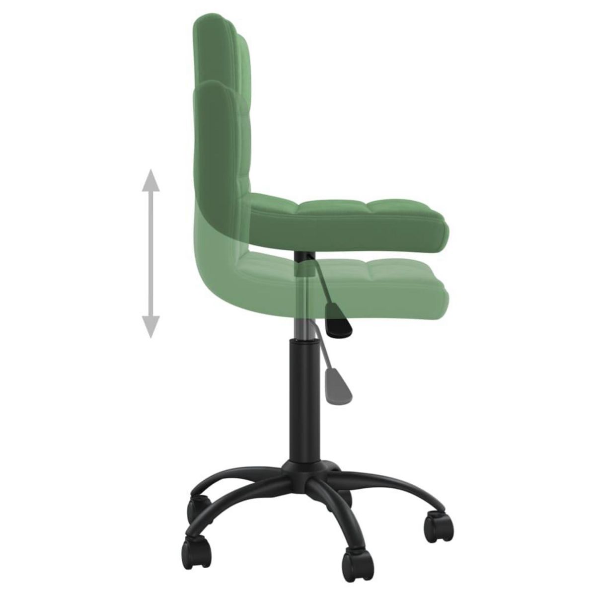 VIDAXL Chaise pivotante de salle a manger Vert fonce Velours