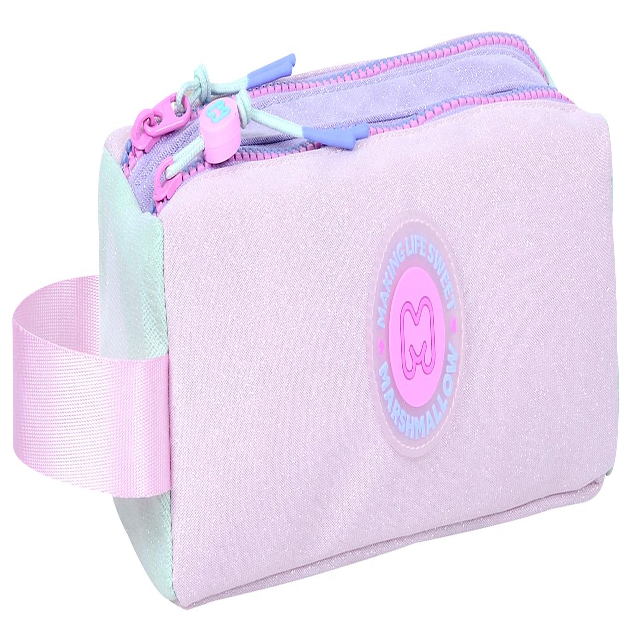 Voir la diapositive 2 : Bagtrotter MARSHMALLOW - Trousse scolaire double compartiment DÉGRADÉ - Multicolore pastel - Fille