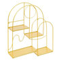 Voir la diapositive 1 : ATMOSPHERA Étagère Murale Arche en Métal  Tina  60cm Doré