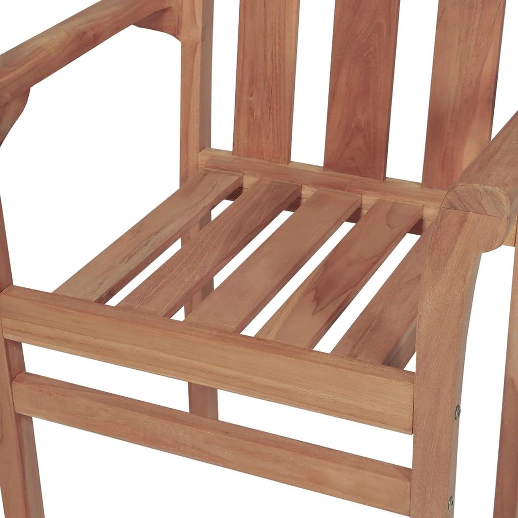 Voir la diapositive 4 : VIDAXL Chaises de jardin empilables lot de 4 Boie de teck solide