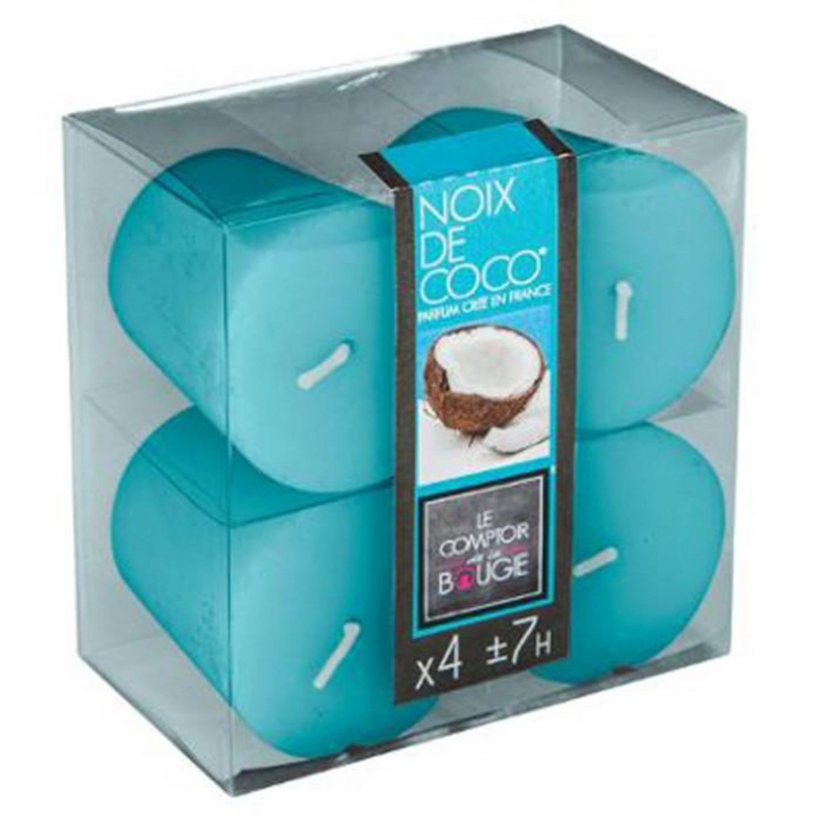 ATMOSPHERA Lot de 4 Bougies Votives Parfumées  Glow  48g Coco