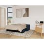 Voir la diapositive 2 : BEST MOBILIER Julia - canapé 3 places convertible express couchage quotidien 140 cm matelas 14 cm en tissu