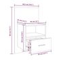 Voir la diapositive 6 : VIDAXL Tables de chevet murales 2 pcs Sonoma gris