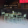 Voir la diapositive 3 : SWEEEK Table de jardin métal + 6 assises vert. acier traitement anti rouille