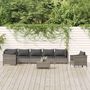 Voir la diapositive 1 : VIDAXL Salon de jardin 8 pcs avec coussins Gris Resine tressee