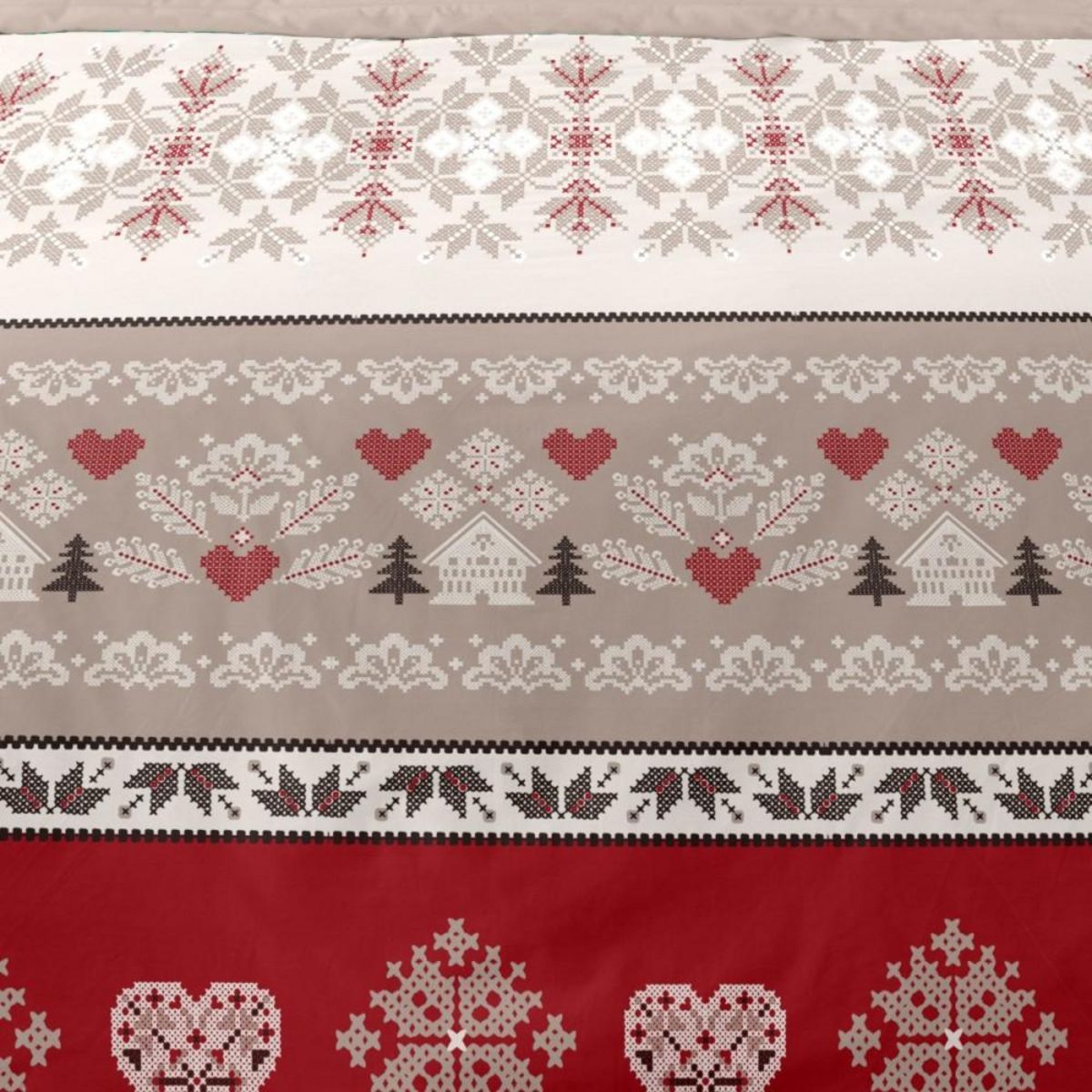 Dourev Housse de couette Flanelle 240x220 NEVADA + 2 taies