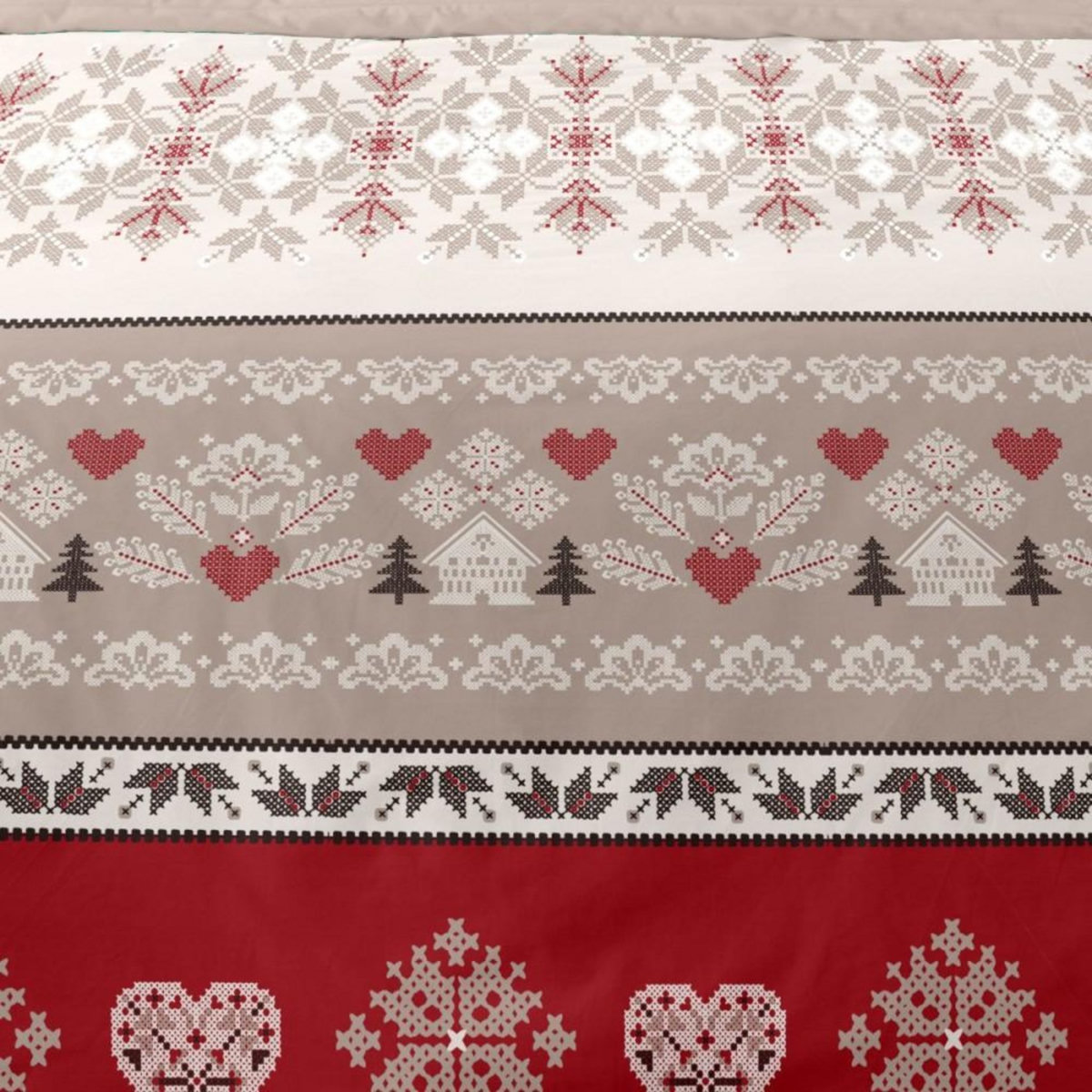 Dourev Housse de couette Flanelle 240x220 NEVADA + 2 taies