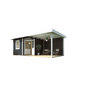 Voir la diapositive 3 : WEKA Abri de jardin bois anthracite - Avec auvent - 12,88m²