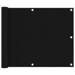 VIDAXL Ecran de balcon Noir 75x300 cm Tissu Oxford
