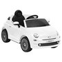 Voir la diapositive 1 : VIDAXL Voiture électrique pour enfants Fiat 500 Blanc