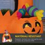 Voir la diapositive 5 : OUTSUNNY Décoration Halloween LED arche de citrouille gonflable H.150 cm orange
