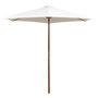 Voir la diapositive 1 : VIDAXL Parasol avec poteau en bois 270 x 270 cm Blanc creme