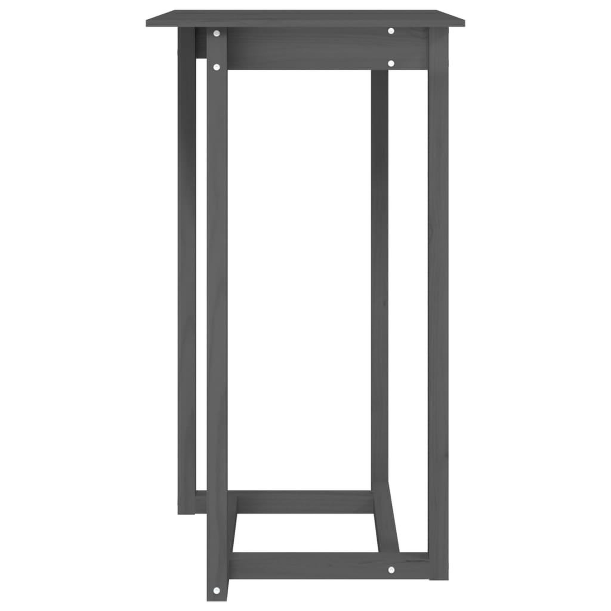Voir la diapositive 3 : VIDAXL Table de bar Gris 60x60x110 cm Bois massif de pin