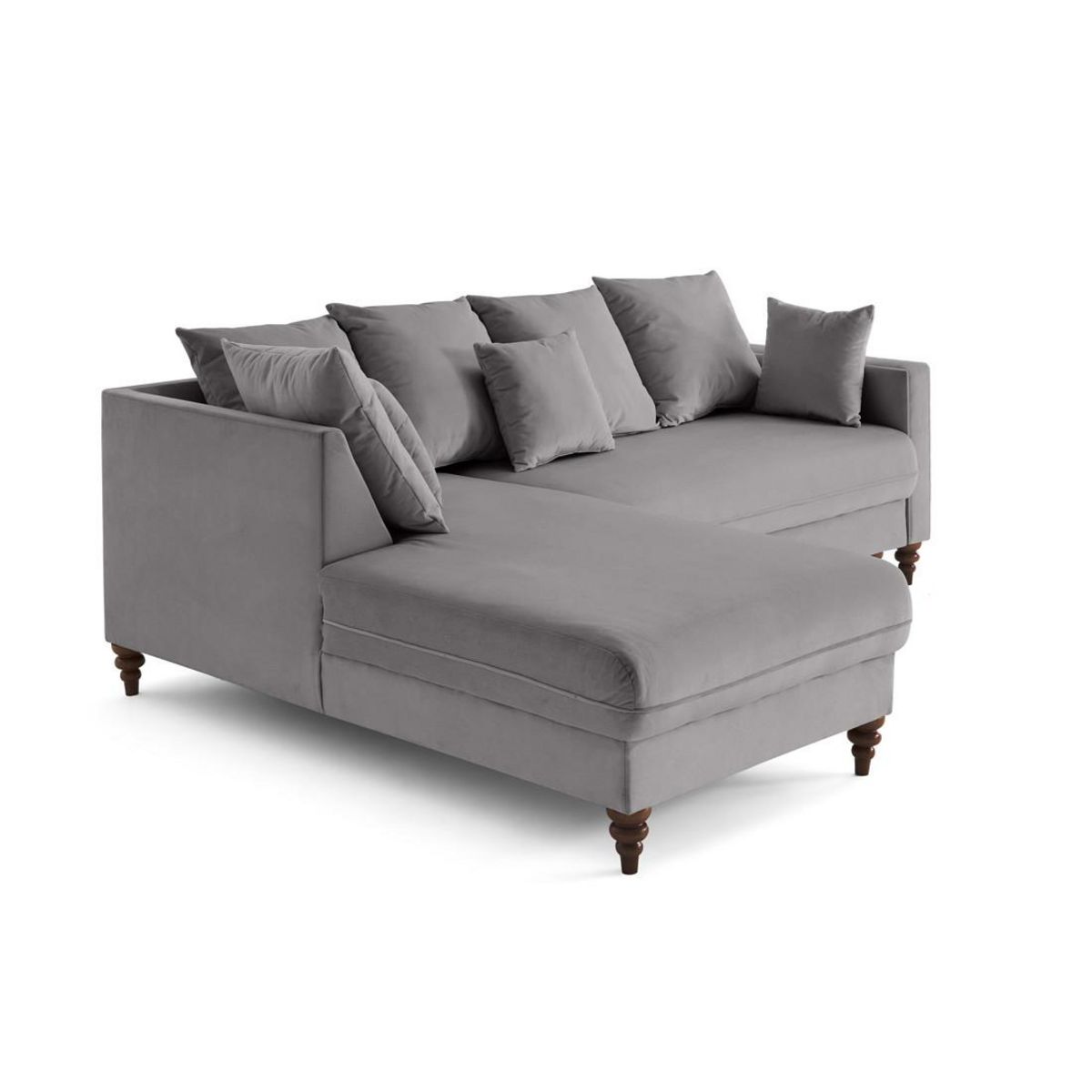 BEST MOBILIER Flamingo - canapé d'angle gauche 4 places convertible en velours