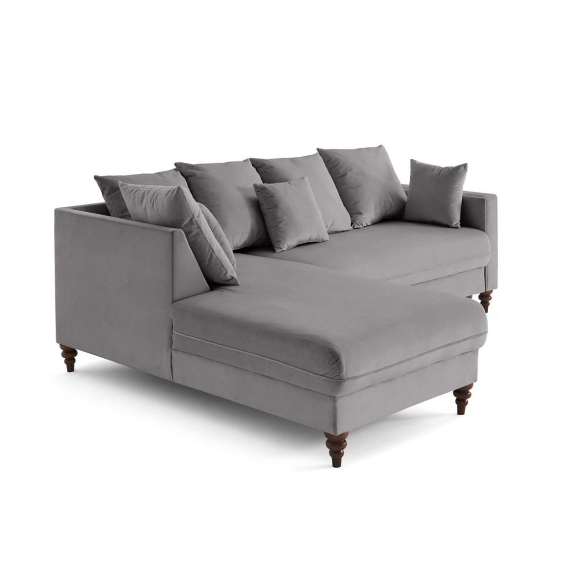 BEST MOBILIER Flamingo - canapé d'angle gauche 4 places convertible en velours