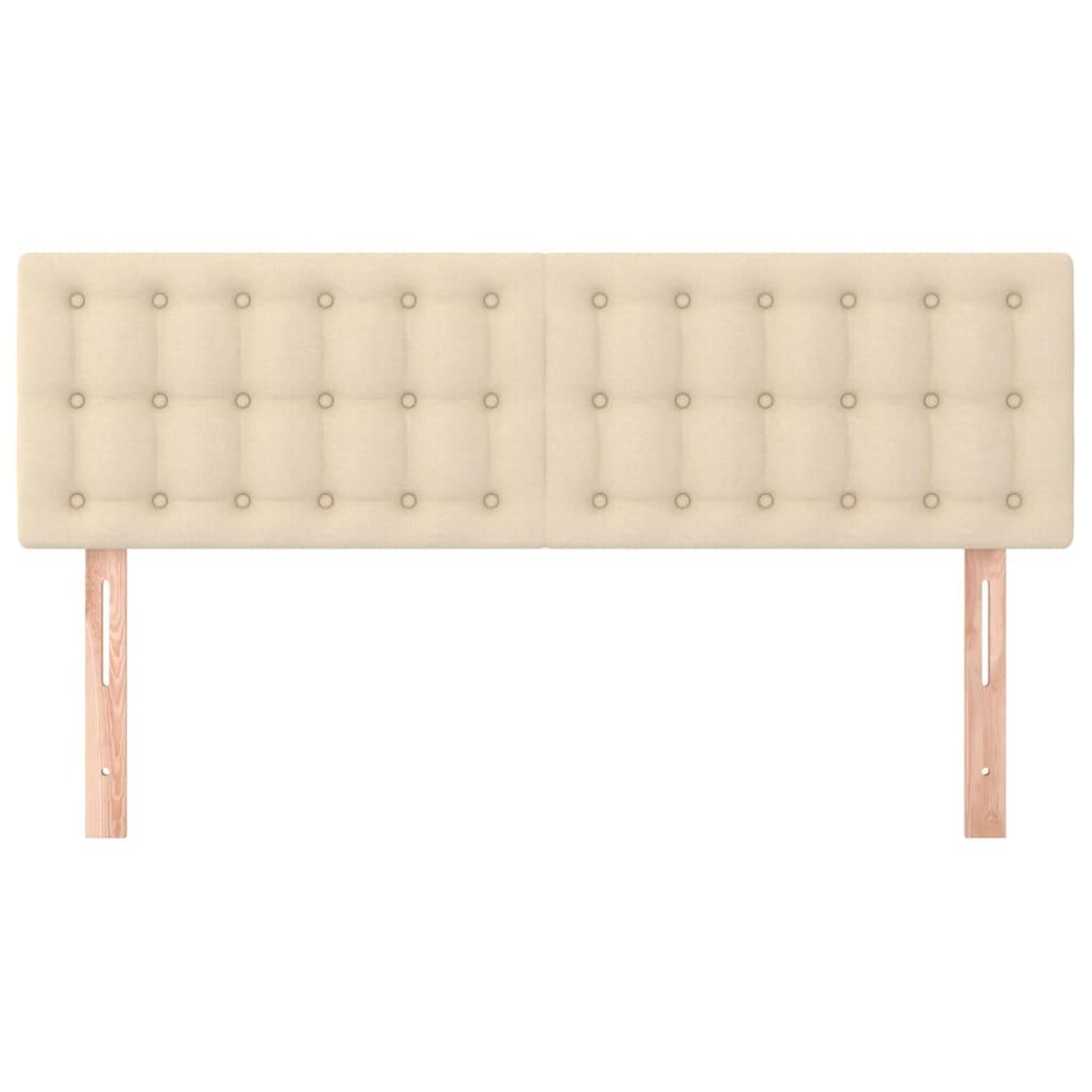 Voir la diapositive 3 : VIDAXL Tetes de lit 2 pcs Creme 72x5x78/88 cm Tissu