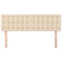 Voir la diapositive 3 : VIDAXL Tetes de lit 2 pcs Creme 72x5x78/88 cm Tissu