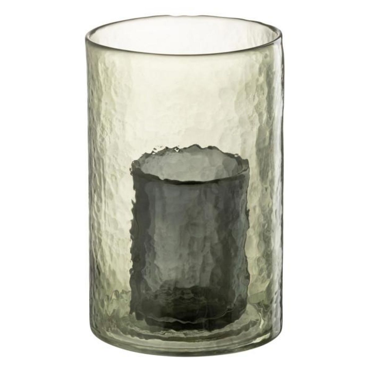 Paris Prix Photophore Double en Verre  Hurricane  20cm Vert