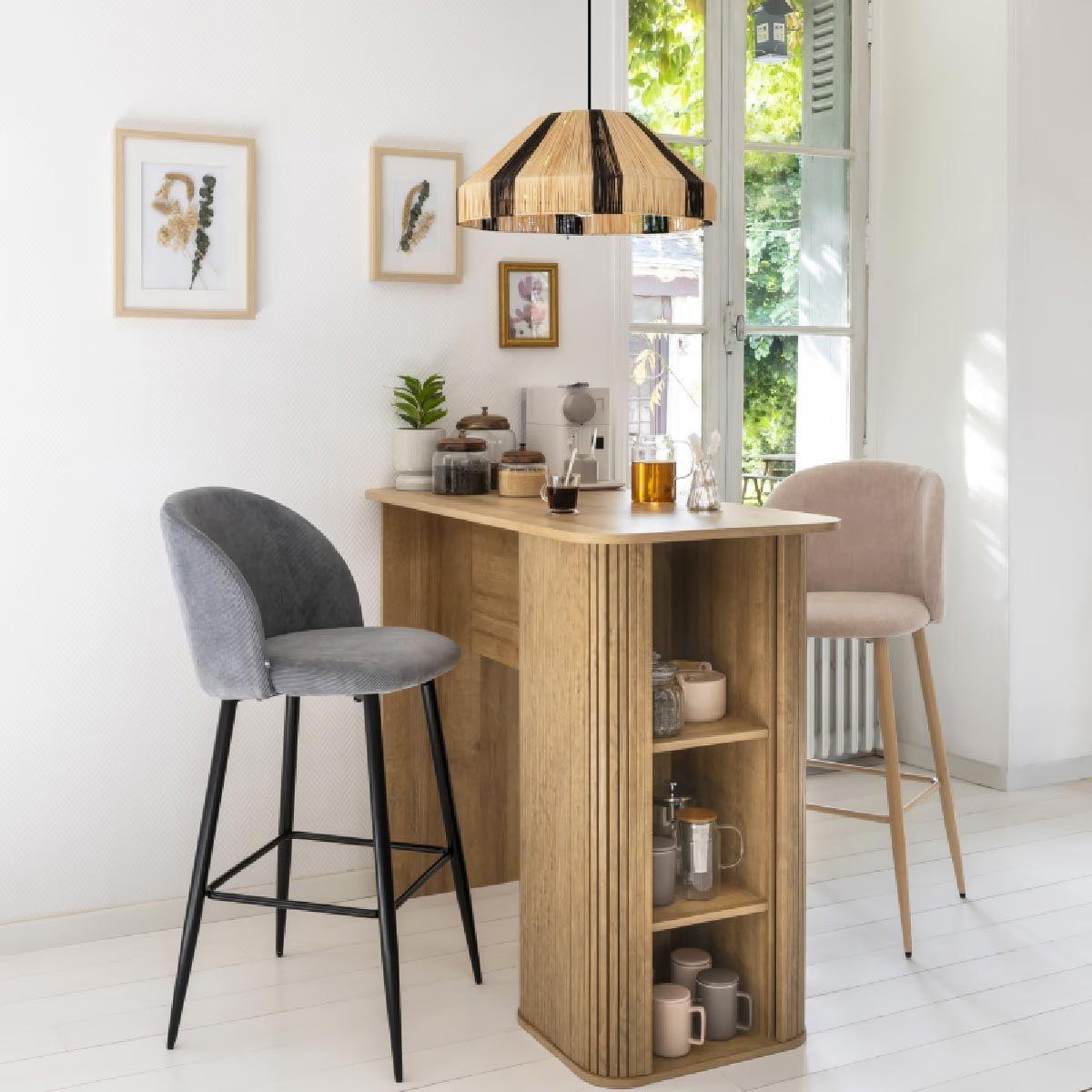 Voir la diapositive 6 : ATMOSPHERA Table de bar design  colva  120cm marron