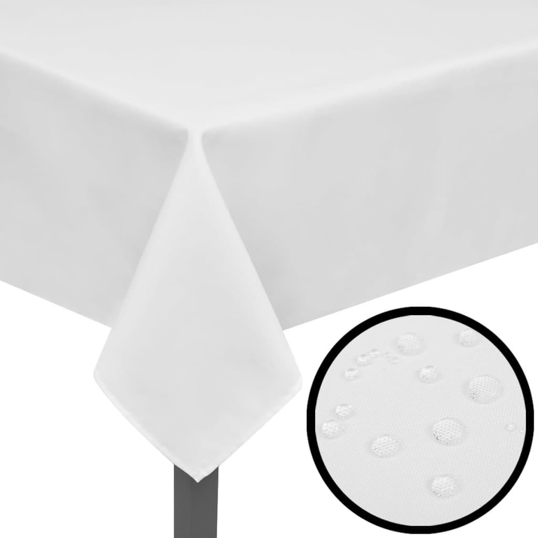 VIDAXL Nappes de table 5 pcs Blanc 220x130 cm