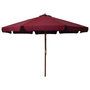 Voir la diapositive 1 : VIDAXL Parasol d'exterieur avec mat en bois 330 cm Bordeaux
