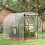 Voir la diapositive 2 : OUTSUNNY Serre tunnel serre à tomates surface sol 6 m² 3L x 2l x 2H m