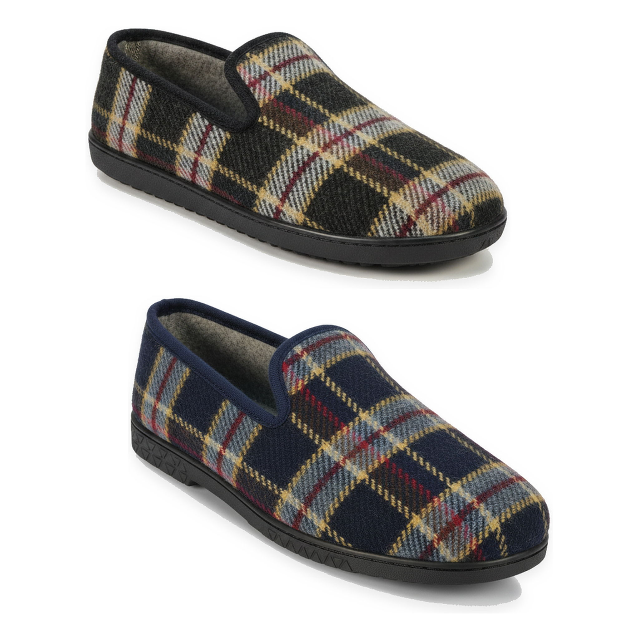 Voir la diapositive 1 : OZABI Ozabi pack de 2 paires pantoufles charentaises homme fabriquées en espagne