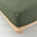 Paris Prix Drap Housse en Gaze de Coton  Angelia  140x190cm Kaki