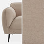 Voir la diapositive 5 : SWEEEK Canapé 3 places tissu beige et pieds métal noir