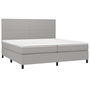 Voir la diapositive 3 : VIDAXL Sommier a lattes de lit et matelas et LED Gris clair 200x200 cm