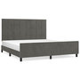 Voir la diapositive 2 : VIDAXL Cadre de lit sans matelas gris fonce 160x200 cm velours