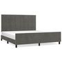 Voir la diapositive 2 : VIDAXL Cadre de lit sans matelas gris fonce 160x200 cm velours